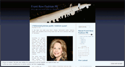 Desktop Screenshot of frontrowfashionpr.wordpress.com