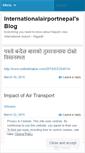 Mobile Screenshot of internationalairportnepal.wordpress.com