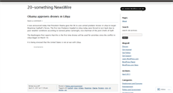 Desktop Screenshot of 20somethingnewswire.wordpress.com