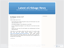 Tablet Screenshot of ecribbage.wordpress.com