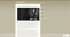 Desktop Screenshot of greatperformances.wordpress.com