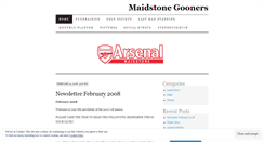 Desktop Screenshot of maidstonegooners.wordpress.com