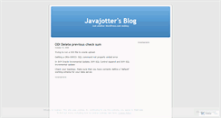 Desktop Screenshot of javajotter.wordpress.com