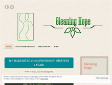Tablet Screenshot of gleaninghope.wordpress.com