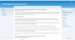 Desktop Screenshot of fidelitymutualfunds.wordpress.com