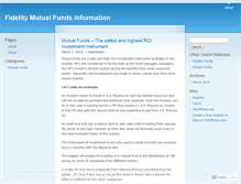 Tablet Screenshot of fidelitymutualfunds.wordpress.com