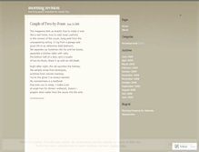 Tablet Screenshot of morningpoem.wordpress.com