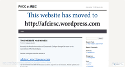 Desktop Screenshot of faccirsc.wordpress.com