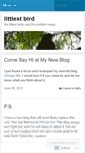 Mobile Screenshot of littlestbird.wordpress.com