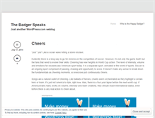 Tablet Screenshot of happybadger.wordpress.com