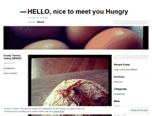 Tablet Screenshot of nicetomeetyouhungry.wordpress.com