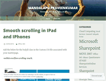 Tablet Screenshot of praveenmandalapu.wordpress.com