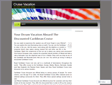 Tablet Screenshot of cruisevacation.wordpress.com