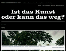 Tablet Screenshot of istdaskunstoderkanndasweg.wordpress.com