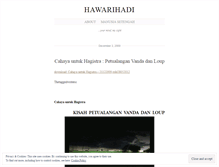 Tablet Screenshot of hawarihadi.wordpress.com