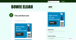 Desktop Screenshot of bowieelijah.wordpress.com
