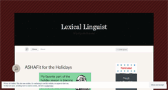 Desktop Screenshot of lexicallinguist.wordpress.com