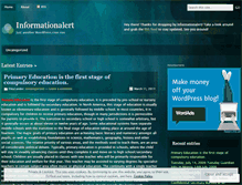 Tablet Screenshot of informationalert.wordpress.com