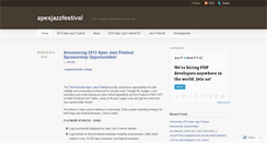 Desktop Screenshot of apexjazzfestival.wordpress.com