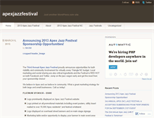 Tablet Screenshot of apexjazzfestival.wordpress.com