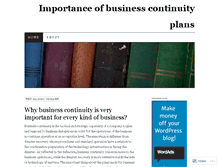 Tablet Screenshot of businesscontinuity12.wordpress.com