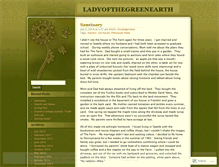 Tablet Screenshot of ladyofthegreenearth.wordpress.com