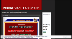 Desktop Screenshot of indonesialeadership.wordpress.com