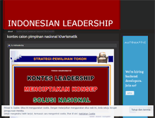 Tablet Screenshot of indonesialeadership.wordpress.com