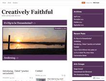 Tablet Screenshot of creativelyfaithful.wordpress.com