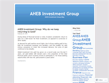 Tablet Screenshot of ahebinvestmentgroupblog.wordpress.com