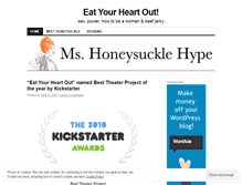Tablet Screenshot of honeysucklehype.wordpress.com