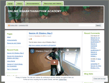 Tablet Screenshot of onlinebharathanatyamacademy.wordpress.com