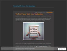 Tablet Screenshot of gettoknoyouquestions.wordpress.com