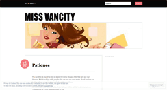 Desktop Screenshot of missvancity.wordpress.com