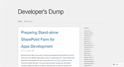 Desktop Screenshot of devdump.wordpress.com