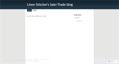 Desktop Screenshot of linenstitcher2stash.wordpress.com