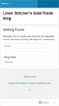Mobile Screenshot of linenstitcher2stash.wordpress.com