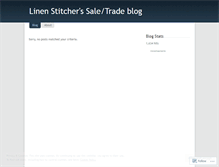 Tablet Screenshot of linenstitcher2stash.wordpress.com