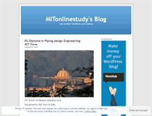 Tablet Screenshot of mitonlinestudy.wordpress.com