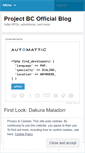 Mobile Screenshot of projectbc.wordpress.com