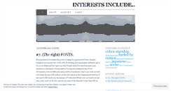 Desktop Screenshot of interestsinclude.wordpress.com