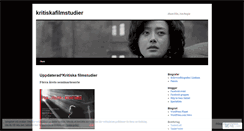 Desktop Screenshot of kritiskafilmstudier.wordpress.com