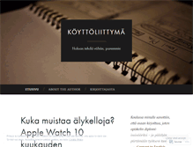 Tablet Screenshot of koyttoliittyma.wordpress.com