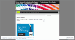 Desktop Screenshot of freemusicproductionsoftware.wordpress.com