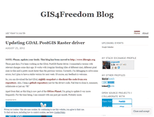 Tablet Screenshot of gis4free.wordpress.com