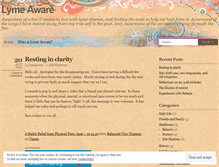 Tablet Screenshot of lymeaware.wordpress.com