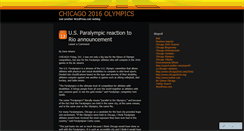 Desktop Screenshot of chicago2016olympics.wordpress.com