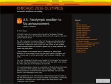 Tablet Screenshot of chicago2016olympics.wordpress.com