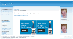 Desktop Screenshot of livingundergrace.wordpress.com
