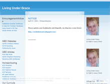 Tablet Screenshot of livingundergrace.wordpress.com